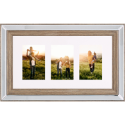 SINTA - Fotolijst Voor 3 - Zilver - Staand, Liggend - 50 cm - Glas