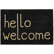 FANSIPAN - Deurmat - Zwart - 40 x 60 cm - Kokos