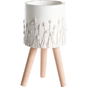 JANINA - Bloempot - Gebroken wit - 24 cm - MgO