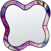 PULNOY - Wandspiegel - Roze - Glas/MDF