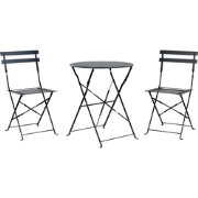FIORI - Bistroset voor 2 - Zwart - Staal
