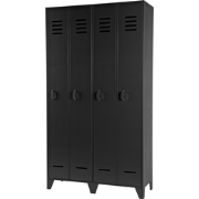 WOOOD Stijn Kledingkast 2-Deurs - Grenen - Zwart - 103x187x40