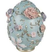 Clayre & Eef Beeld Ei Blauw Polyresin