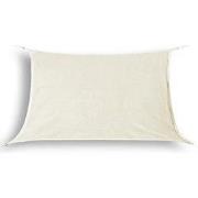 hanSe® Schaduwdoek Rechthoek Waterafstotend 3x5 m Zonnedoek Creme