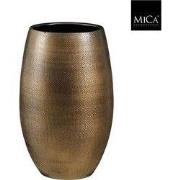 Mica Decorations Bloempot Porto - 31x31x50 cm - Terracotta - Brons,Met...