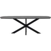DTP Home Dining table Vito Danish oval 225 PEPPER,76x225x105 cm, morte...