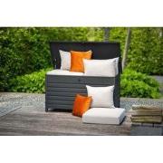 Cambridge kussenbox - aluminium - 155x97xH82,5 cm - carbon black