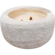 PTMD Kaars Gabor - 29x29x18 cm - Cement - Creme