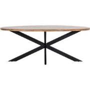 Eettafel Visgraat - Ovaal - Mangohout - 160x100x78 - Max - Giga Meubel