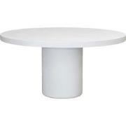 Eettafel Rond 120cm - Wit Eco Composiet - Betonlook - Eden