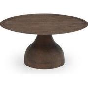 Salontafel Donkerbruin Mangohout - Ø80x39cm - Joji