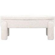 Opbergbank Beige Stof - Halbankje - 115x52x47cm - Juul