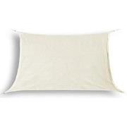 hanSe® Schaduwdoek Rechthoek Waterafstotend 2,5x4 m Zonnedoek Creme