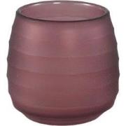 PTMD Windlicht Nadah - 11x11x11 cm - Glas - Roze