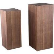PTMD Zuil Tiess - 35x35x85 cm - Hout - Naturel - Set van 2