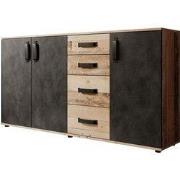 Meubella - Dressoir Montreal - Grijs - Old wood - 160 cm