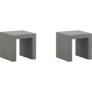 TARANTO  - Tuinstoel set van 3 - Grijs - Vezelcement