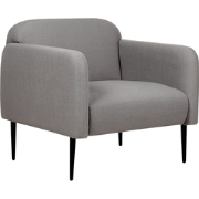 STOUBY - Fauteuil - Grijs - Linnen