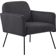 NARKEN - Fauteuil - Grijs - Fluweel