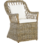 MAROS  - Tuinstoel - Gebroken wit - Rotan