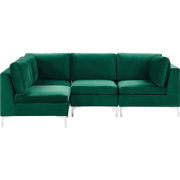 EVJA - Hoekbank - Groen - Rechterzijde - 235 cm - Fluweel