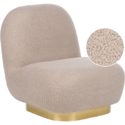 LOVIISA - Fauteuil - Beige - Polyester
