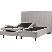 DUKE II - Tweepersoonsbed - Lichtgrijs - 180 x 200 cm - Polyester