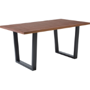 AUSTIN - Eettafel - Donkere houtkleur - 90 x 160 cm - MDF
