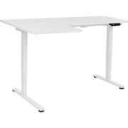 DESTINES - Elektrisch bureau - Wit - Linkszijdig - Vezelplaat