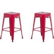 CABRILLO M - Barkruk - Set van 2 - Rood - Staal