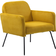 NARKEN - Fauteuil - Mosterdgeel - Fluweel