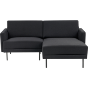 BREDA - Hoekbank - Zwart - Linkszijdig - Polyester