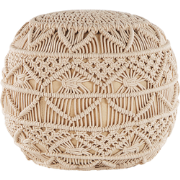 KAYSERI - Poef - Beige - 40 cm - Katoen