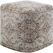 MEERUT  - Poef - Taupe - 42 cm - Katoen