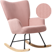 ARSET - Schommelstoel - Roze - Bouclé