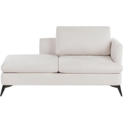 SIEVOZ - Chaise longue - Lichtbeige - Rechtszijdig - Polyester