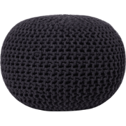 CONRAD - Poef - Zwart - 50 cm - Katoen