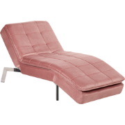LOIRET - Chaise longue - Roze - Fluweel