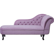 NIMES - Chaise longue - Lichtviolet - Rechterzijde - Fluweel