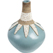 SILAU - Decoratieve vaas - Blauw - Terracotta