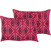 MEZZANO - Tuinkussen set van 2 - Fuchsiapaars - 40 x 60 cm - Polyester