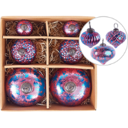 ASTRALE - Kerstballen set van 6 - Roze - Glas