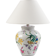 DIOGO - Tafellamp - Wit - Porselein/Linnen