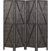 RIDANNA - Kamerscherm - Donkerbruin - Hout