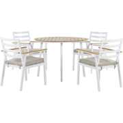 CAVOLI  - Tuinset voor 4 - Wit/Beige - Aluminium