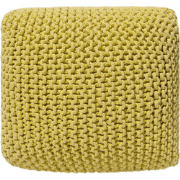 CONRAD - Poef Rechthoekig - Geel - 50 cm - Katoen
