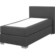 PRESIDENT - Boxspringbed - Donkergrijs - 90 x 200 cm - Polyester