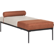 MALMOS - Chaise longue - Goudbruin - Kunstlinnen