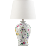 FEBROS - Tafellamp - Wit - Porselein/Linnen