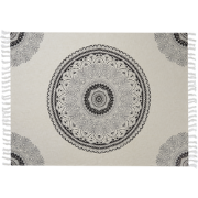 BERHAMPORE - Plaid - Beige - 130 x 180 cm - Katoen